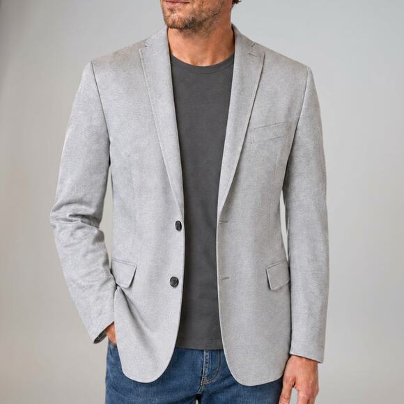 Calvin Klein Other - New Calvin Klein 44-46R Mens Heathered Gray Cotton Blend Casual Blazer 1/4 Lined